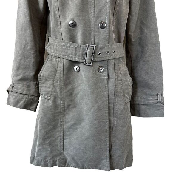 Timberland Waxed Cotton Military Style Trench Coat - Picture 3 of 16